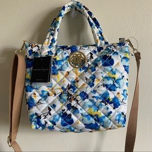 Nanette Lepore Crossbody Handbag Satchel Nylon Quilted